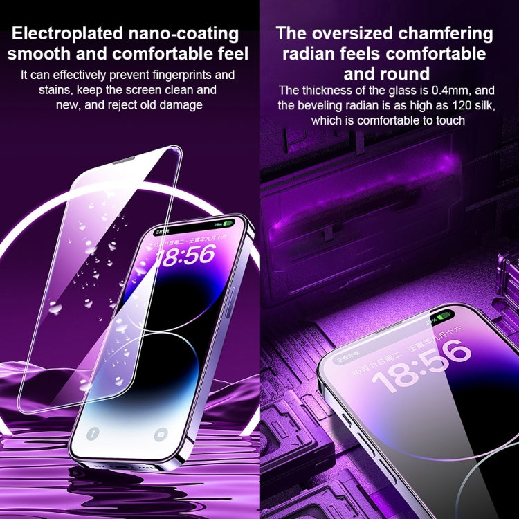 For iPhone 13 Pro Max WK WTP-068 King Kong Vacha Corning 9D Curved HD Tempered Glass Film(Black) - free shipping - PMC TechLife - Order now!