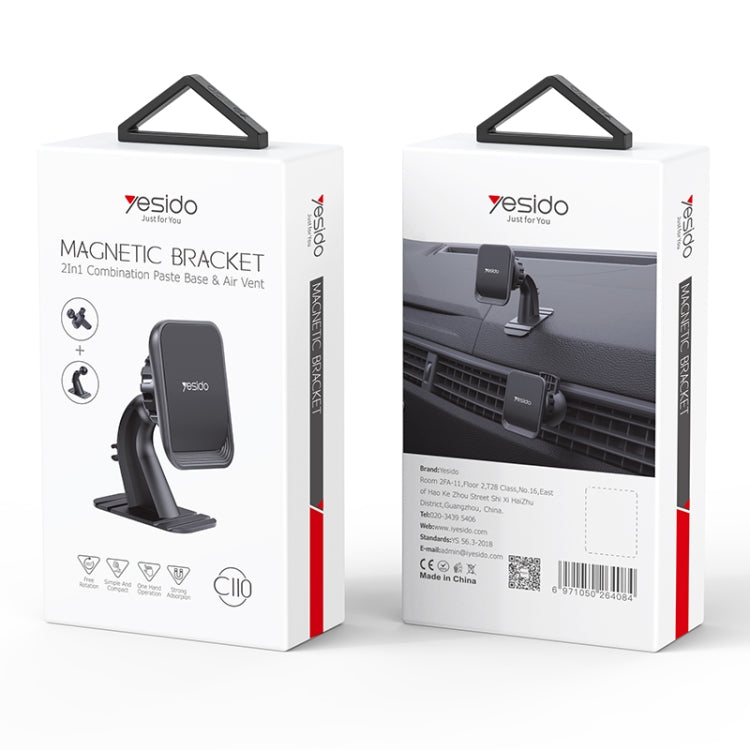 Yesido C110 Car Center Console Paste Magsafe Magnetic Phone Bracket(Black) - Universal Car Holders by Yesido | Online Shopping South Africa | PMC TechLife | Buy Now Pay Later Mobicred