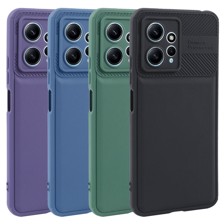 For Xiaomi Redmi Note 12 4G Twill Texture TPU Shockproof Phone Case(Purple) - free shipping - PMC TechLife - Order now!