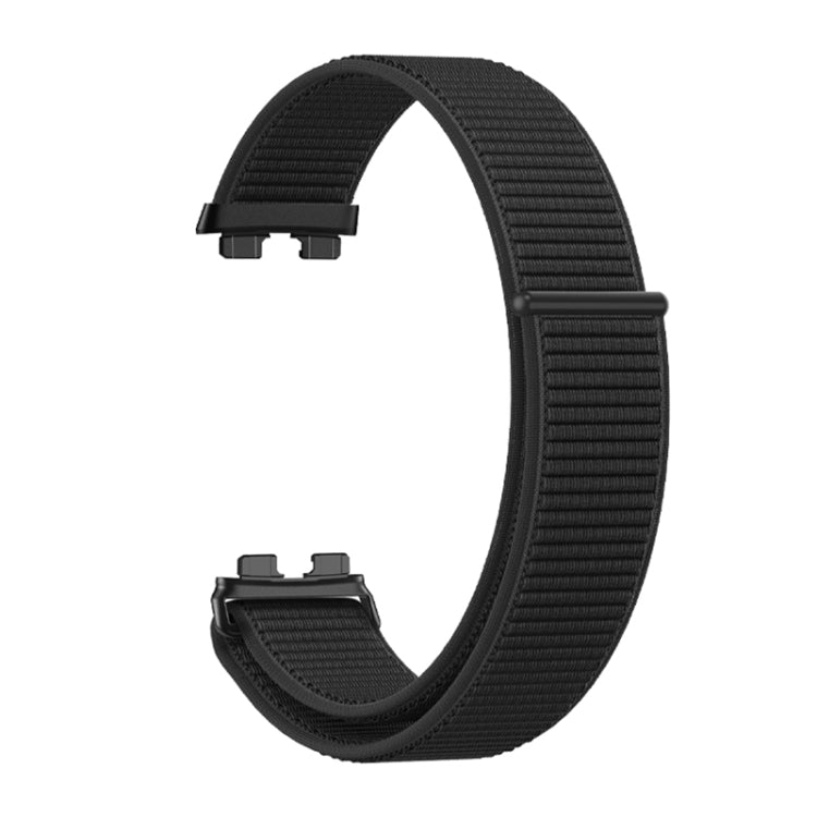 For Huawei Band 8 16mm Woven Nylon Loop Watch Band(Black) - Watch Bands by PMC TechLife | Online Shopping South Africa | PMC TechLife | Buy Now Pay Later Mobicred