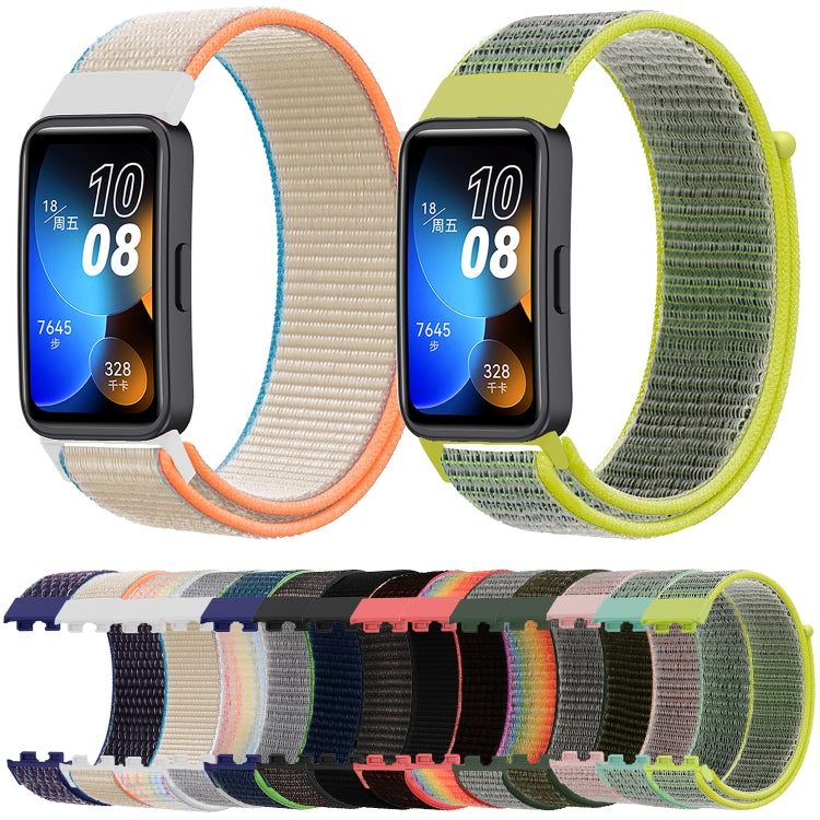 For Huawei Band 8 16mm Woven Nylon Loop Watch Band(Rainbow Color) - Watch Bands by PMC TechLife | Online Shopping South Africa | PMC TechLife