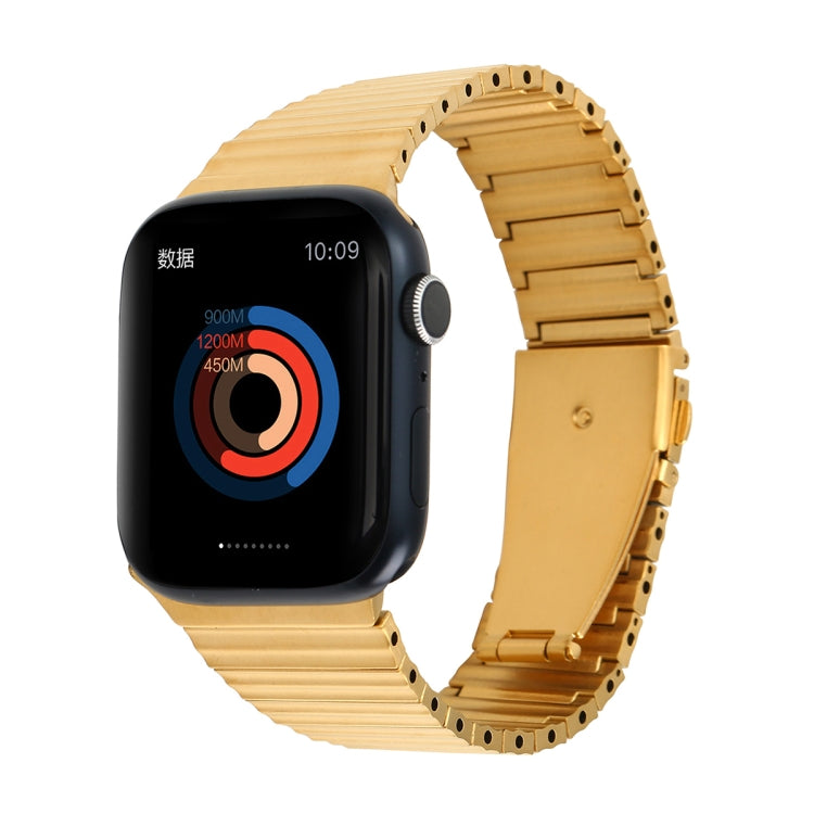 Ocean Metal Replacement Watch Band For Apple Watch 8 45mm(Gold) - Watch Bands by PMC TechLife | Online Shopping South Africa | PMC TechLife