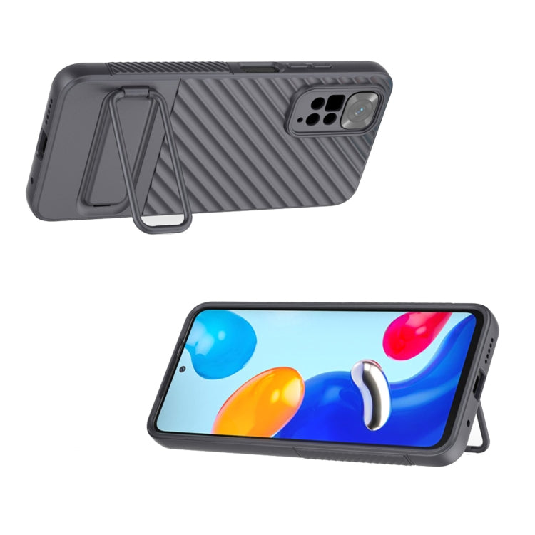 For Xiaomi Redmi Note 11 Wavy Texture TPU Phone Case with Lens Film(Grey) - free shipping - PMC TechLife - Order now!