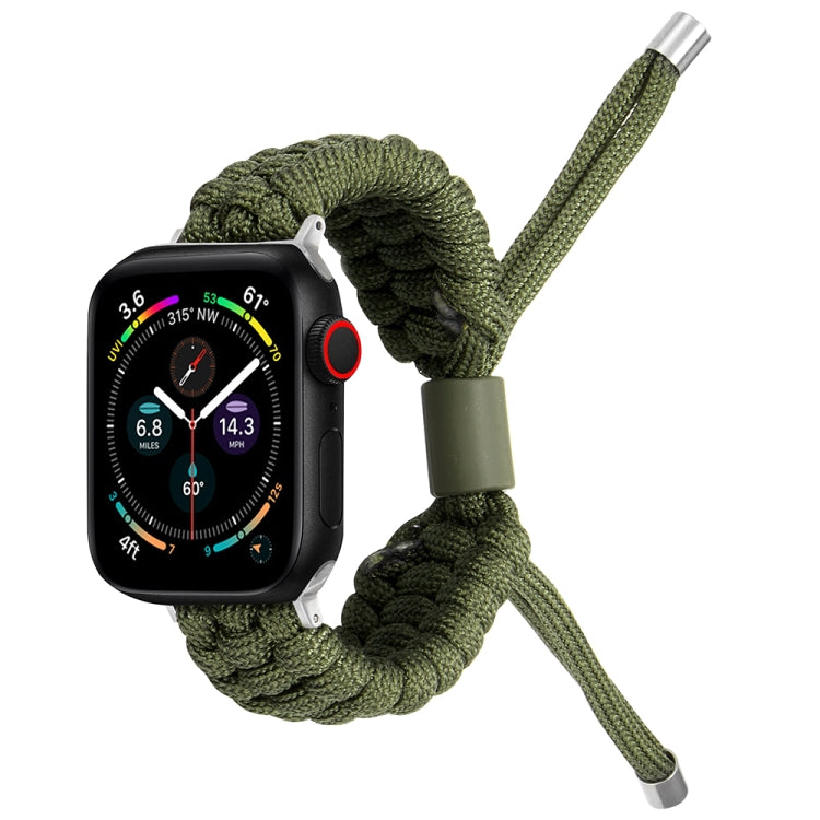 Stretch Plain Silicone Bean Watch Band For Apple Watch SE 2022 44mm(Army Green) -  by PMC TechLife | Online Shopping South Africa | PMC TechLife