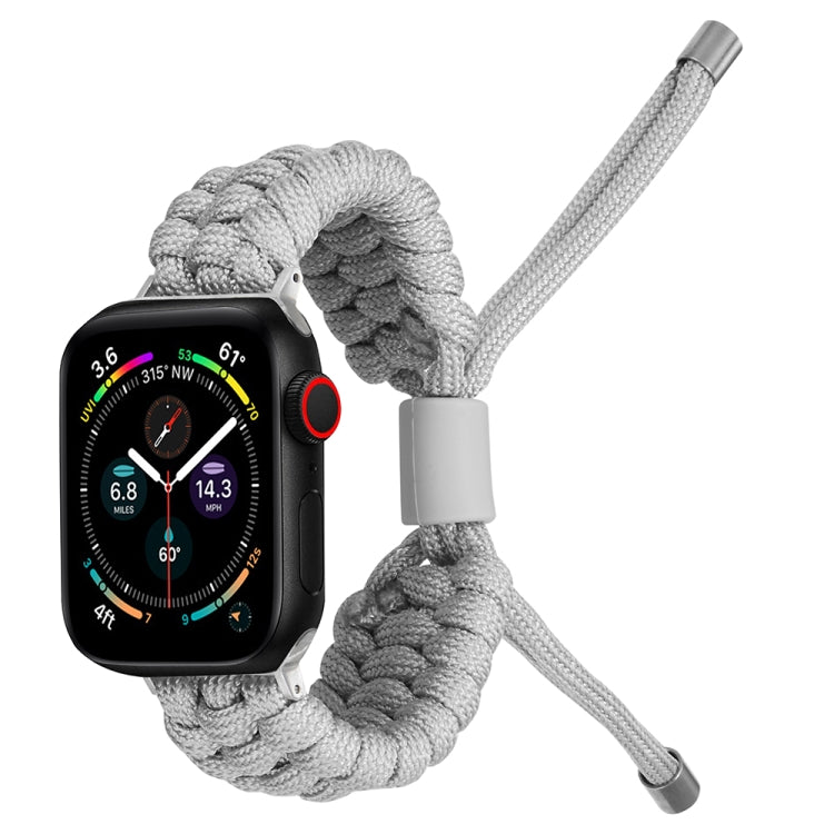 Stretch Plain Silicone Bean Watch Band For Apple Watch 3 38mm(Grey White) -  by PMC TechLife | Online Shopping South Africa | PMC TechLife