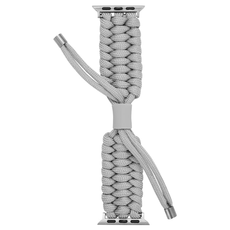 Stretch Plain Silicone Bean Watch Band For Apple Watch 3 38mm(Grey White) -  by PMC TechLife | Online Shopping South Africa | PMC TechLife