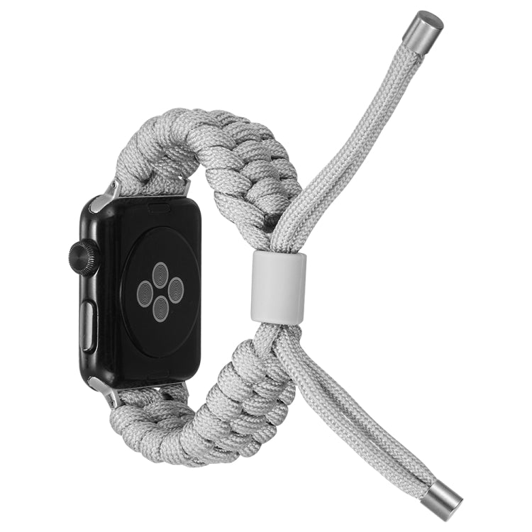 Stretch Plain Silicone Bean Watch Band For Apple Watch 2 38mm(Grey White) -  by PMC TechLife | Online Shopping South Africa | PMC TechLife