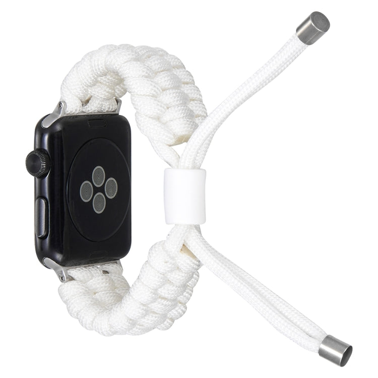 Stretch Plain Silicone Bean Watch Band For Apple Watch SE 2023 44mm(White) - Watch Bands by PMC TechLife | Online Shopping South Africa | PMC TechLife