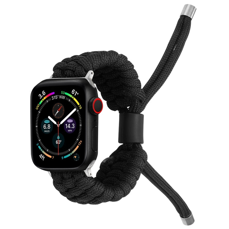 Stretch Plain Silicone Bean Watch Band For Apple Watch SE 2023 44mm(Black) - Watch Bands by PMC TechLife | Online Shopping South Africa | PMC TechLife