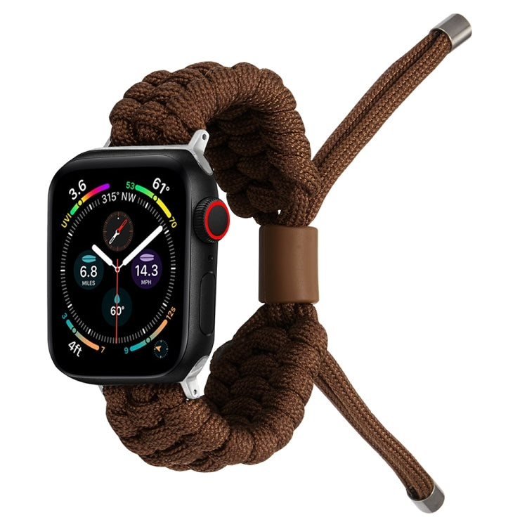 Stretch Plain Silicone Bean Watch Band For Apple Watch SE 2023 44mm(Coffee Brown) - Watch Bands by PMC TechLife | Online Shopping South Africa | PMC TechLife