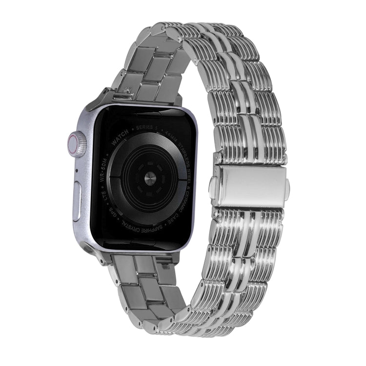 3-Beads Stripe Metal Watch Band For Apple Watch 6 40mm(Silver) -  by PMC TechLife | Online Shopping South Africa | PMC TechLife