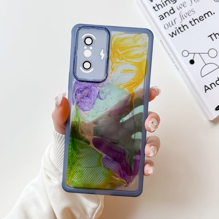 For Xiaomi Redmi K40 Gaming Oil Painting Electroplating TPU Phone Case(Blue) - free shipping - PMC TechLife - Order now!