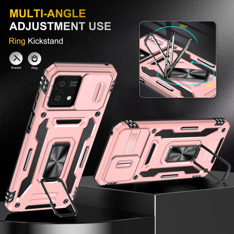 For Motorola Moto G Stylus 2023 Armor PC + TPU Camera Shield Phone Case(Rose Gold) - free shipping - PMC TechLife - Order now!
