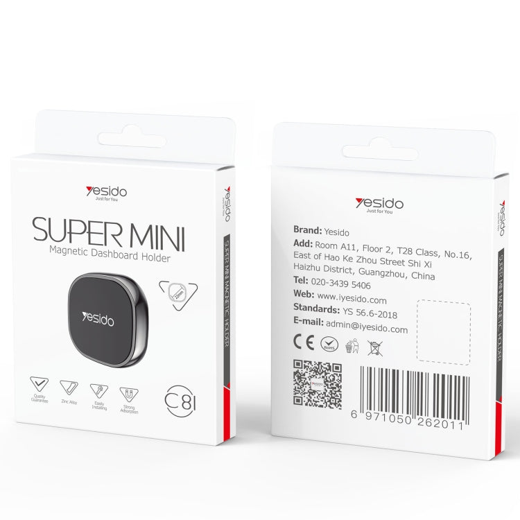 Yesido C81 Car Dashboard Mini Strong Magnetic Phone Holder(Silver) - Car Holders by Yesido | Online Shopping South Africa | PMC TechLife