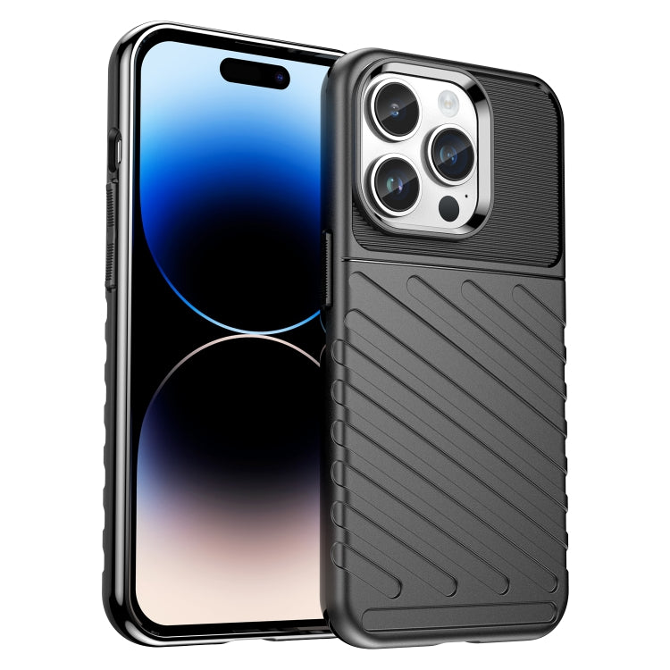 For iPhone 15 Pro Max Thunderbolt Shockproof TPU Phone Case(Black) - iPhone 15 Pro Max Cases by PMC TechLife | Online Shopping South Africa | PMC TechLife | Buy Now Pay Later Mobicred