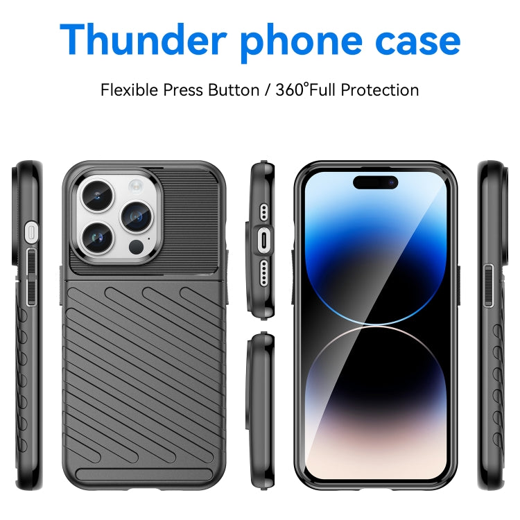 For iPhone 15 Pro Max Thunderbolt Shockproof TPU Phone Case(Black) - iPhone 15 Pro Max Cases by PMC TechLife | Online Shopping South Africa | PMC TechLife | Buy Now Pay Later Mobicred