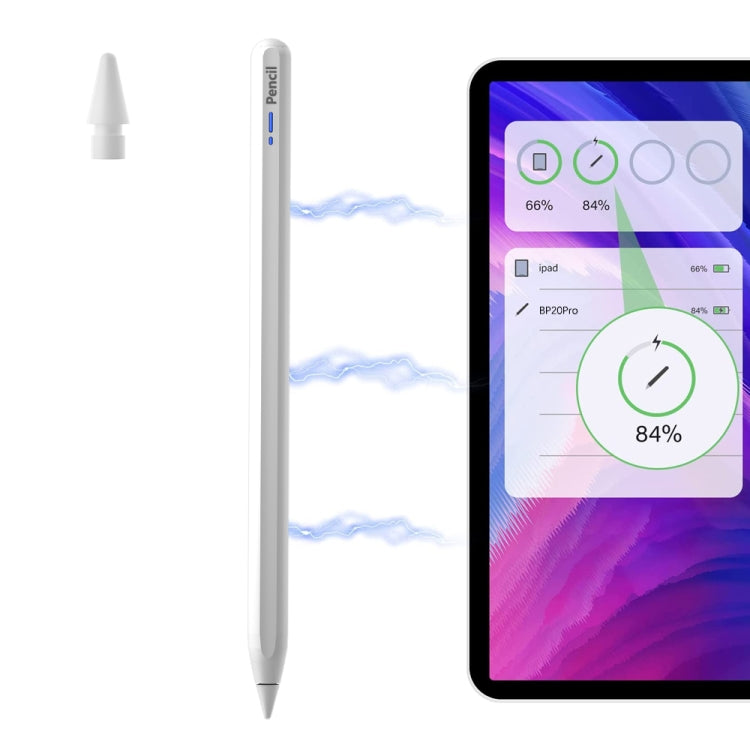BP20Pro Magnetic Wireless Charging Active Bluetooth Stylus Pen(White) - Stylus Pen by PMC TechLife | Online Shopping South Africa | PMC TechLife