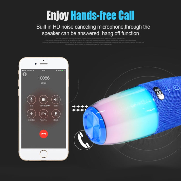 T&G TG644 5W High Power RGB Light Portable Bluetooth Speaker(Gery) - free shipping - PMC TechLife - Order now!