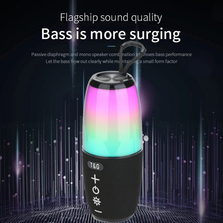 T&G TG644 5W High Power RGB Light Portable Bluetooth Speaker(Red) - Waterproof Speaker by T&G | Online Shopping South Africa | PMC TechLife