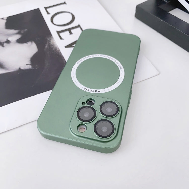 For iPhone 12 Pro Max Magsafe Magnetic PC Shockproof Phone Case With Camera Lens(Green) - free shipping - PMC TechLife - Order now!