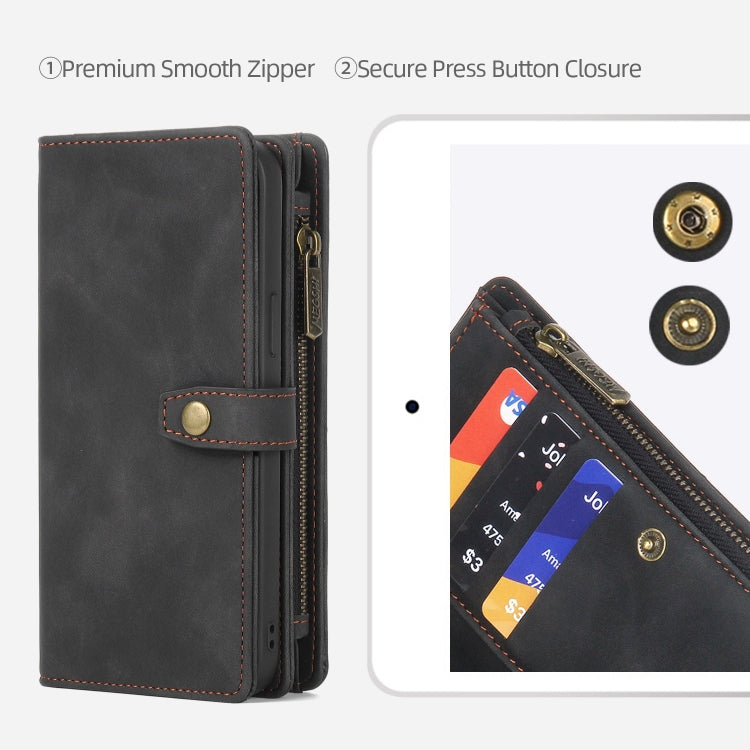 For Samsung Galaxy S23+ 5G Zipper Wallet Magnetic Detachable Leather Phone Case(Black) - free shipping - PMC TechLife - Order now!
