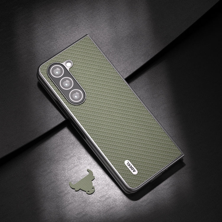 For Samsung Galaxy Z Fold5 ABEEL Carbon Fiber Texture Protective Phone Case(Green) - free shipping - PMC TechLife - Order now!
