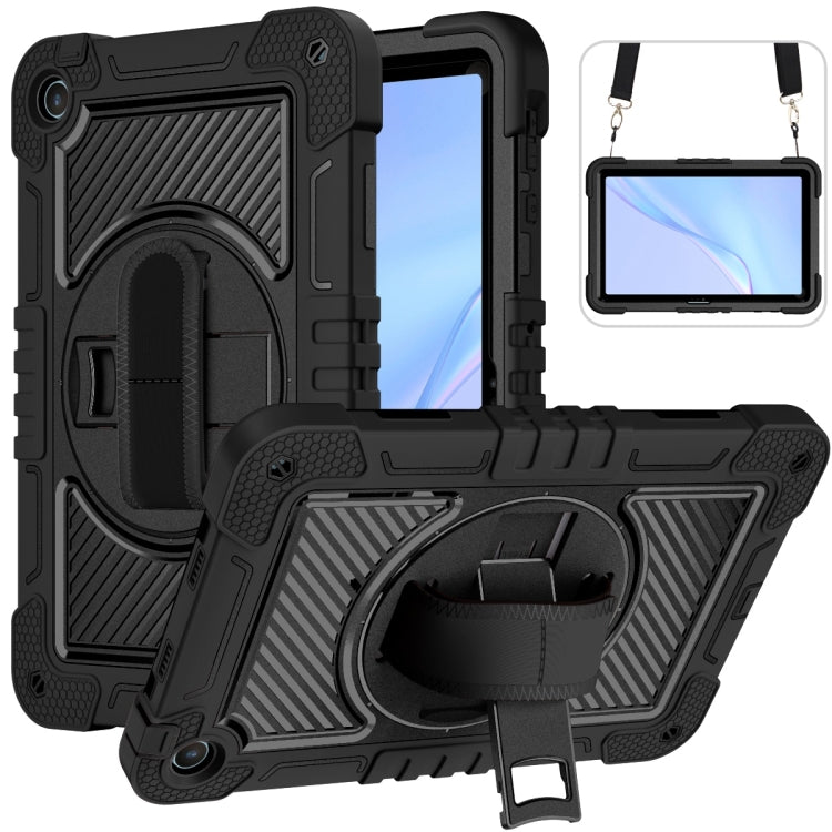 For Huawei MatePad SE 10.4 360 Degree Rotation PC Contrast Silicone Tablet Case(Black) - Huawei by PMC TechLife | Online Shopping South Africa | PMC TechLife