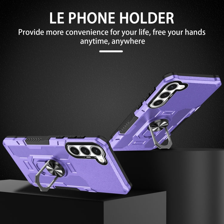 For Samsung Galaxy S23 5G Ring Holder Armor Hybrid Phone Case(Purple) - free shipping - PMC TechLife - Order now!