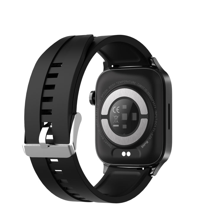 GT22 1.85 inch TFT Screen Silicone Band Health Smart Watch, Support Bluetooth Call / Plateau Blood Oxygen / Body Temperature / Arrhythmia / TI Heart Rate Monitoring(Black) -  by PMC TechLife | Online Shopping South Africa | PMC TechLife