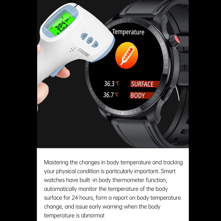 T52 1.39 inch IP67 Waterproof Silicone Band Smart Watch Supports Bluetooth Call / Blood Oxygen / Body Temperature Monitoring(Black) -  by PMC TechLife | Online Shopping South Africa | PMC TechLife