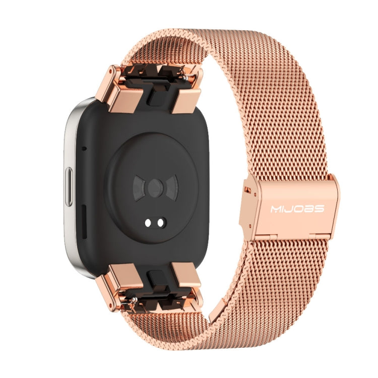 For Redmi Watch 3 Mijobs Milan Buckle Metal Watch Band(Rose Gold) - Watch Bands by MIJOBS | Online Shopping South Africa | PMC TechLife | Buy Now Pay Later Mobicred
