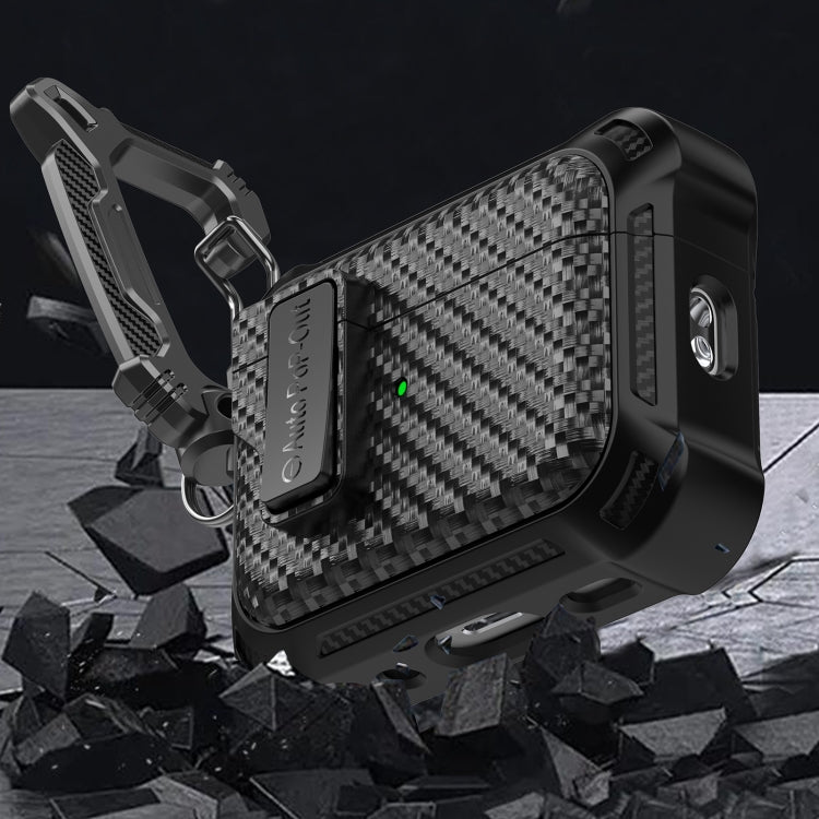 For AirPods 2 / 1 Alpha Carbon Fiber Wireless Bluetooth Earphone Protective Case(Purple) - free shipping - PMC TechLife - Order now!