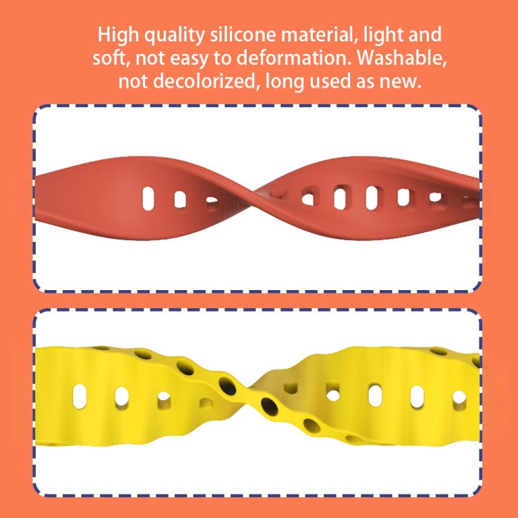 For Xiaomi Smart Band 8 Active / Redmi Band 2 Mijobs Metal Shell Ocean Silicone Watch Band(Yellow Silver) - Watch Bands by MIJOBS | Online Shopping South Africa | PMC TechLife | Buy Now Pay Later Mobicred