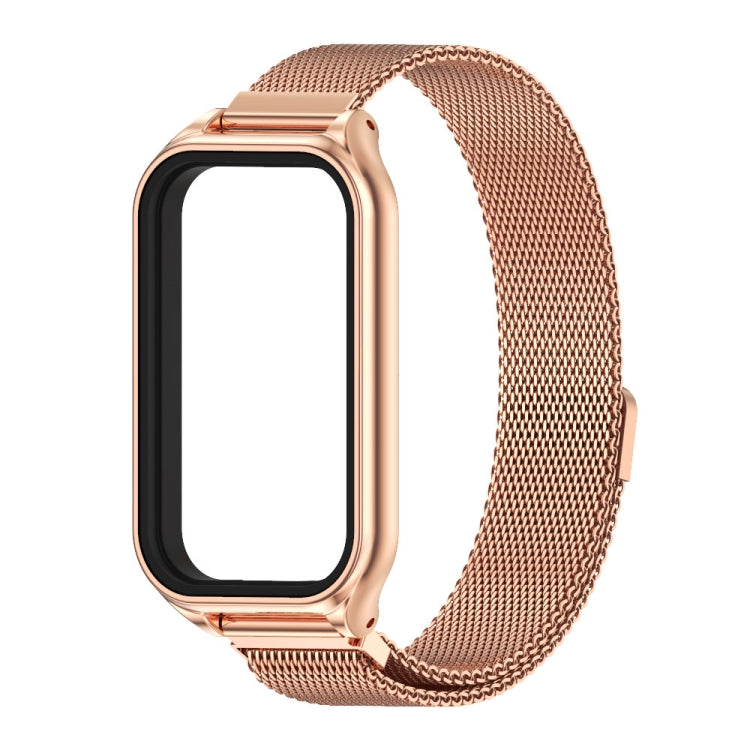 For Xiaomi Smart Band 8 Active / Redmi Band 2 Mijobs Metal Shell + Milan Magnetic Metal Watch Band(Rose Gold) - free shipping - PMC TechLife - Order now!