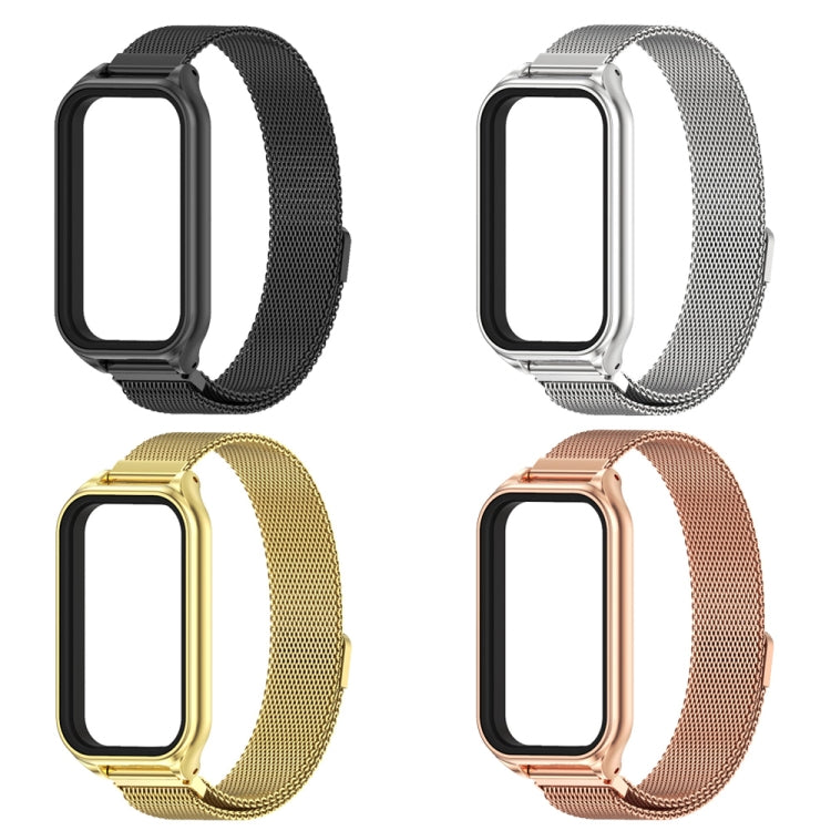 For Xiaomi Smart Band 8 Active / Redmi Band 2 Mijobs Metal Shell + Milan Magnetic Metal Watch Band(Black) - free shipping - PMC TechLife - Order now!