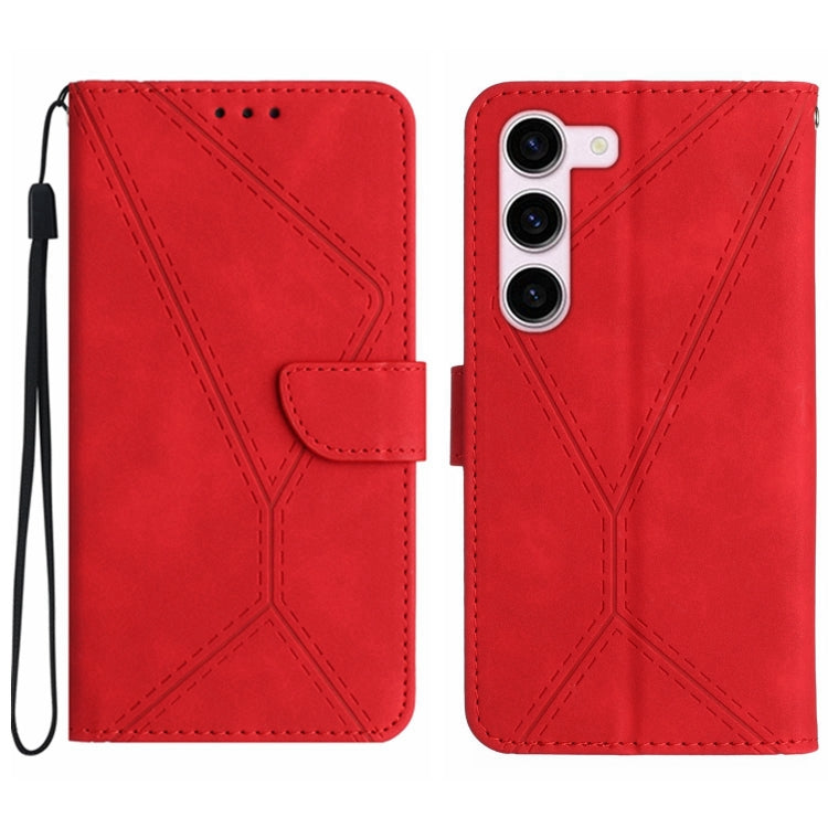 For Samsung Galaxy S23+ 5G Stitching Embossed Leather Phone Case(Red) - free shipping - PMC TechLife - Order now!