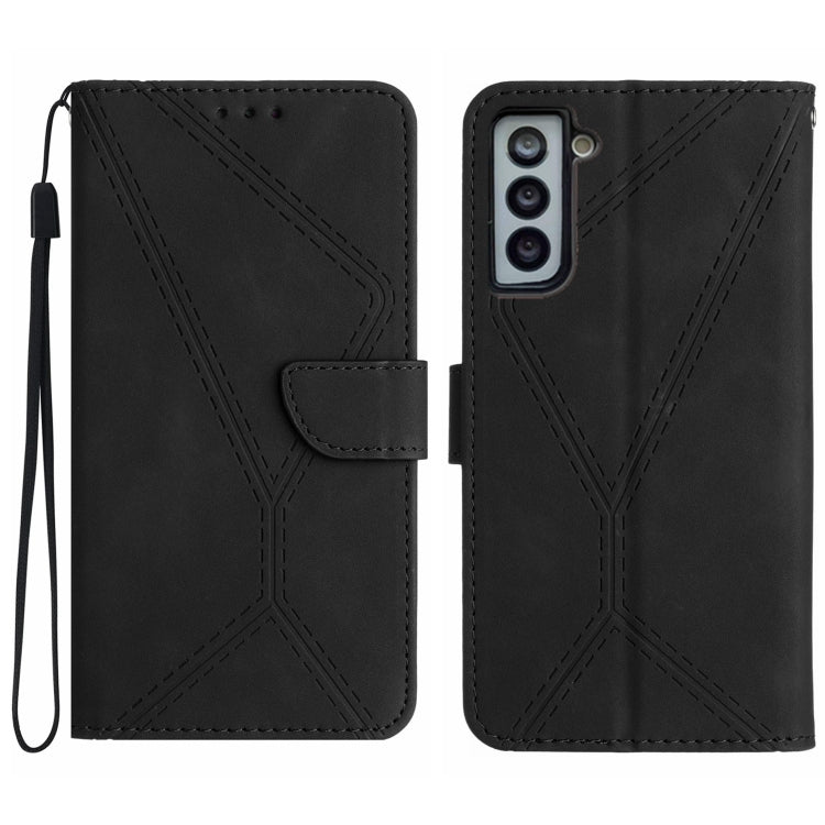 For Samsung Galaxy S22 5G Stitching Embossed Leather Phone Case(Black) - free shipping - PMC TechLife - Order now!