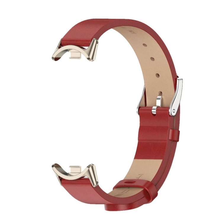 For Xiaomi Smart Band 10 / 9 / 8 Mijobs Microfiber PU Leather Watch Band(Red Light Gold) - free shipping - PMC TechLife - Order now!