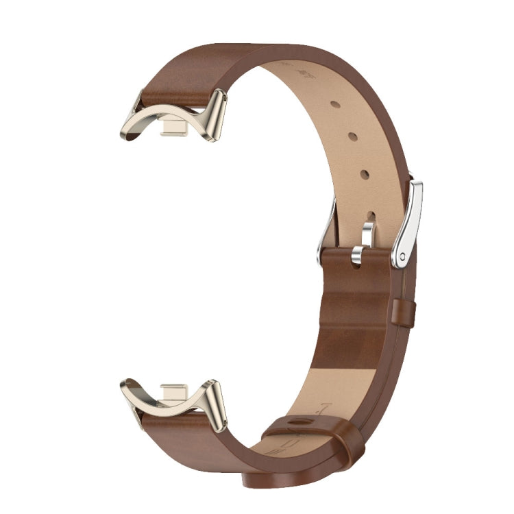 For Xiaomi Smart Band 10 / 9 / 8 Mijobs Microfiber PU Leather Watch Band(Brown Light Gold) - free shipping - PMC TechLife - Order now!