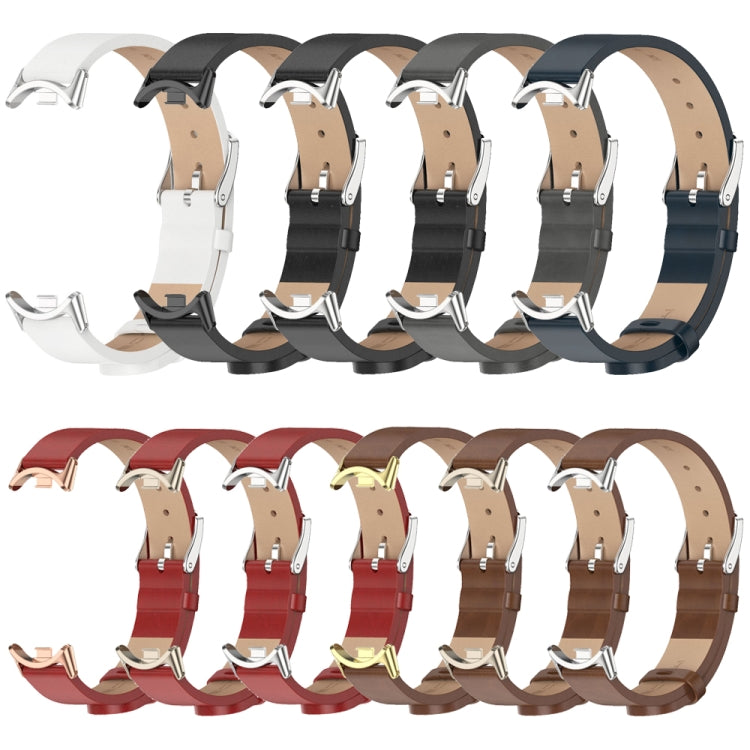 For Xiaomi Smart Band 10 / 9 / 8 Mijobs Microfiber PU Leather Watch Band(White Silver) - free shipping - PMC TechLife - Order now!