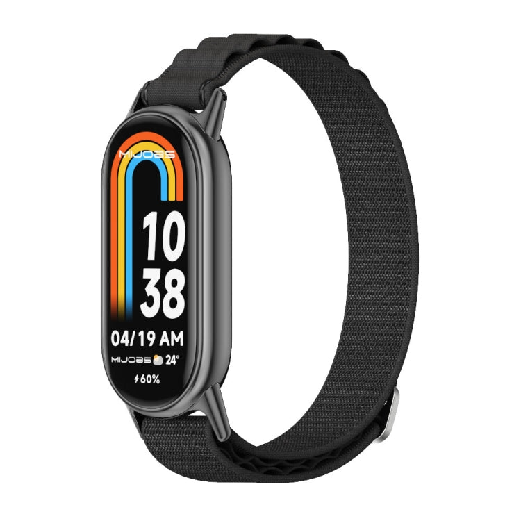 For Xiaomi Mi Band 8 / 9 / 9 NFC Mijobs Nylon Breathable Watch Band(Black) - Watch Bands by MIJOBS | Online Shopping South Africa | PMC TechLife | Buy Now Pay Later Mobicred