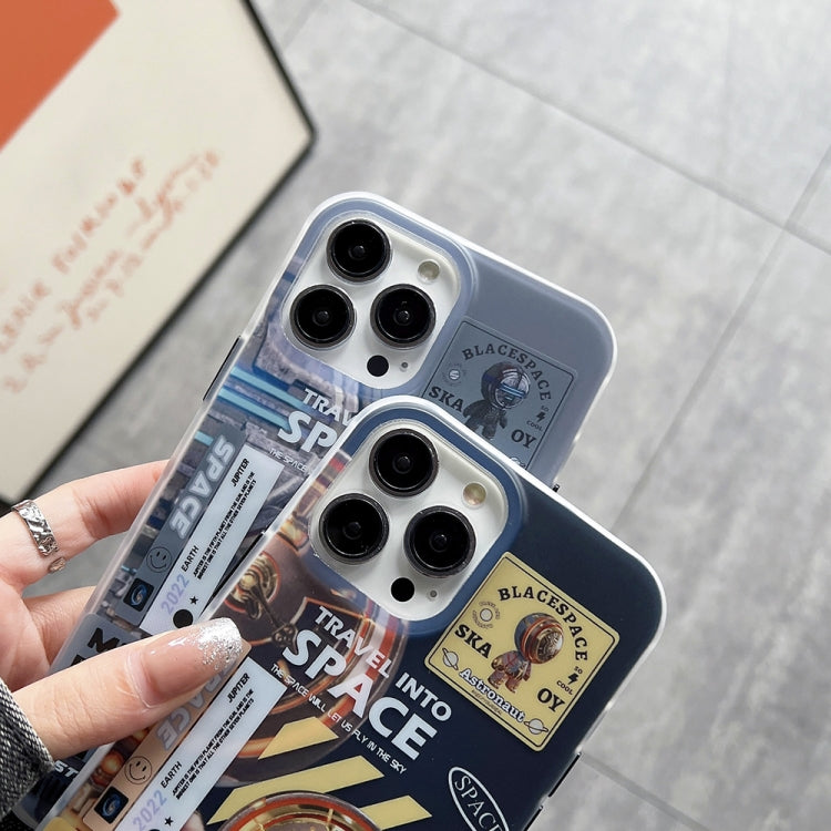 For iPhone 14 Dual-side IMD Astronaut Frosted Phone Case(Blue Grey) - free shipping - PMC TechLife - Order now!