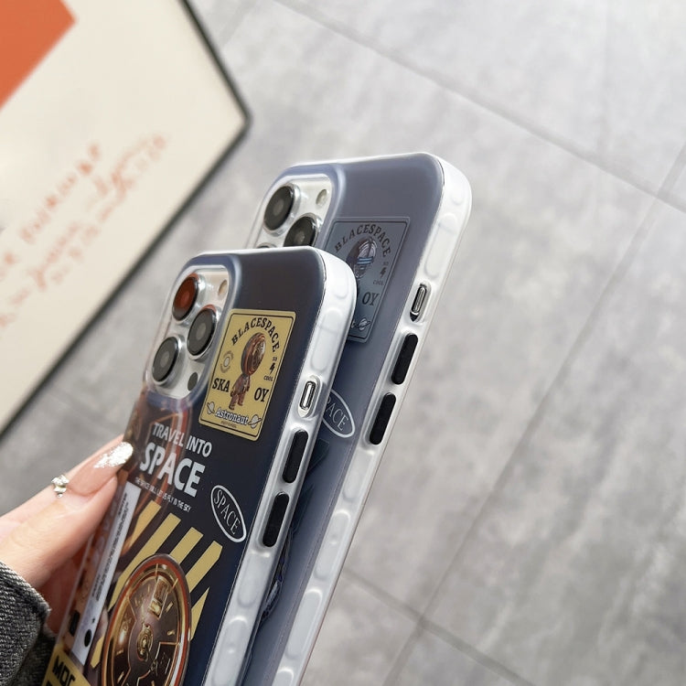 For iPhone 14 Dual-side IMD Astronaut Frosted Phone Case(Blue Grey) - free shipping - PMC TechLife - Order now!