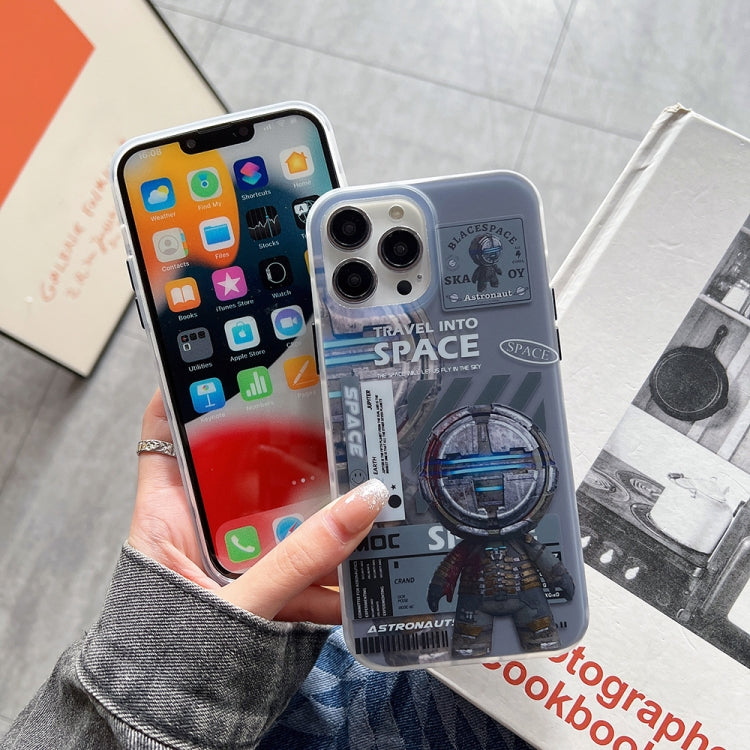 For iPhone 14 Dual-side IMD Astronaut Frosted Phone Case(Blue Grey) - free shipping - PMC TechLife - Order now!