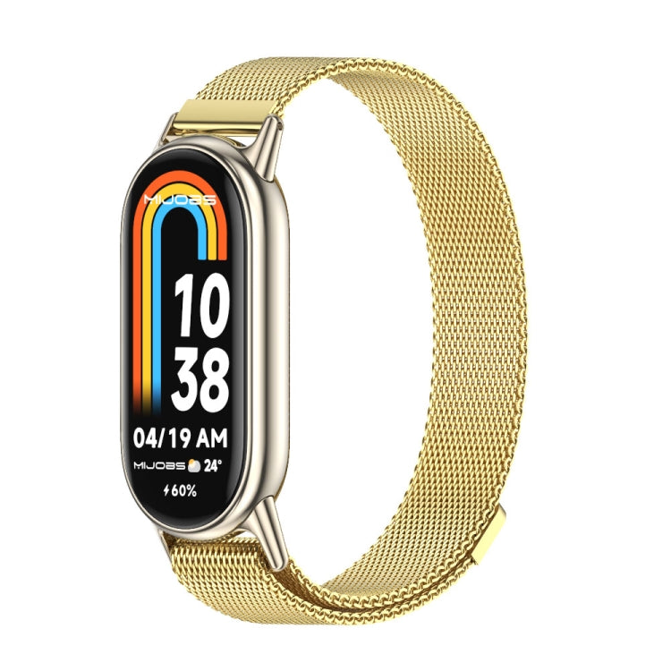 For Xiaomi Smart Band 10 / 9 / 8 Mijobs Milan Magnetic Metal Stainless Steel Watch Band(Gold+Light Gold) - free shipping - PMC TechLife - Order now!