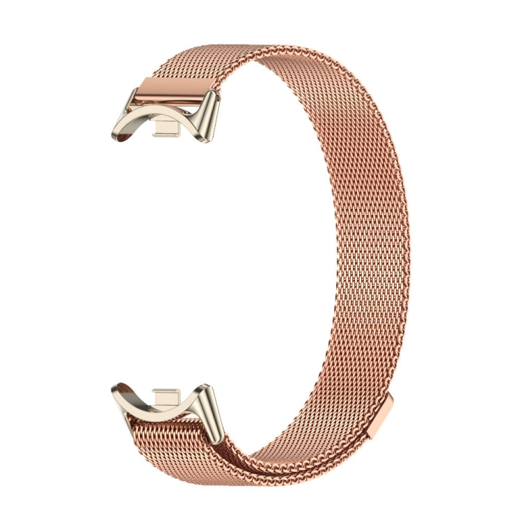 For Xiaomi Mi Band 8 / 9 / 9 NFC Mijobs Milan Magnetic Metal Stainless Steel Watch Band(Rose Gold+Light Gold) - Watch Bands by MIJOBS | Online Shopping South Africa | PMC TechLife | Buy Now Pay Later Mobicred