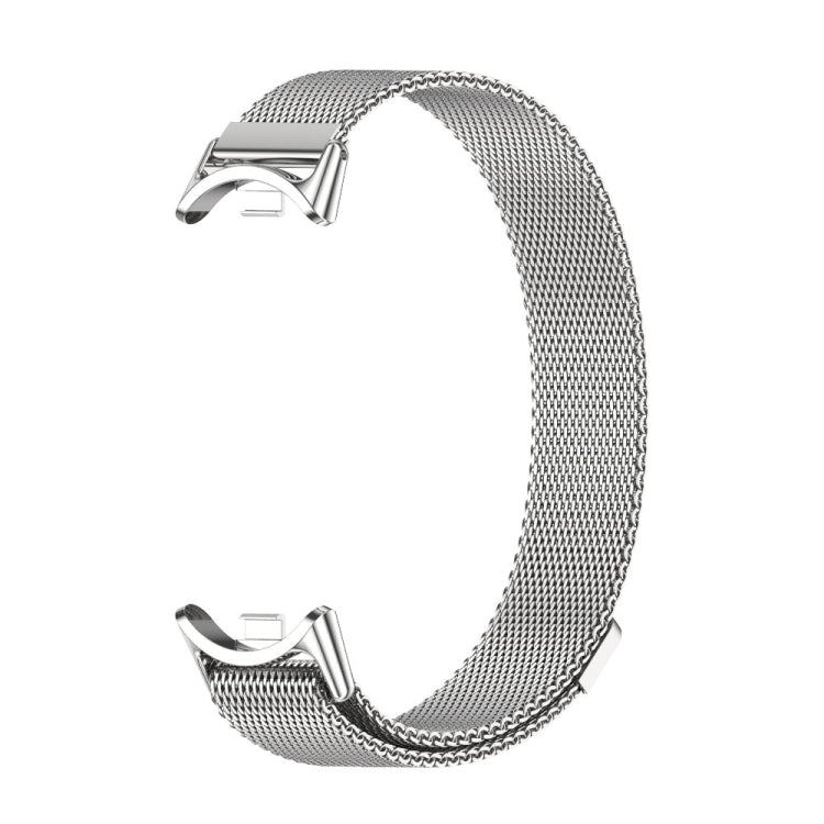 For Xiaomi Mi Band 8 / 9 / 9 NFC Mijobs Milan Magnetic Metal Stainless Steel Watch Band(Silver) - Watch Bands by MIJOBS | Online Shopping South Africa | PMC TechLife | Buy Now Pay Later Mobicred
