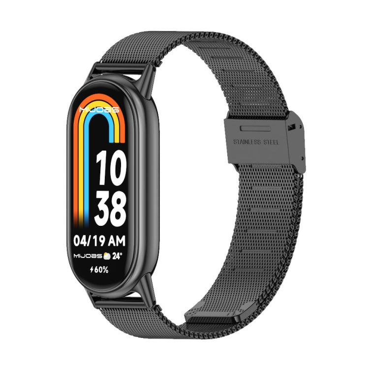 For Xiaomi Smart Band 10 / 9 / 8 Mijobs Milan Buckle Metal Stainless Steel Watch Band(Black) - free shipping - PMC TechLife - Order now!