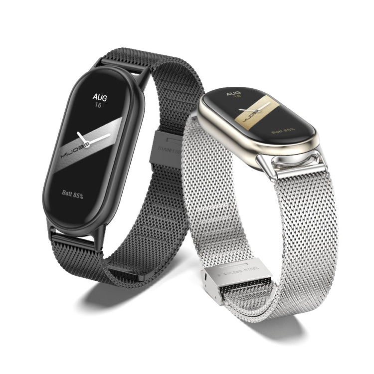 For Xiaomi Smart Band 10 / 9 / 8 Mijobs Milan Buckle Metal Stainless Steel Watch Band(Black) - free shipping - PMC TechLife - Order now!
