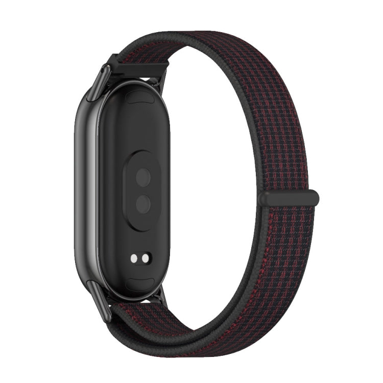 For Xiaomi Smart Band 10 / 9 / 8 Mijobs Breathable Nylon Loop Watch Band(Black Red) - free shipping - PMC TechLife - Order now!